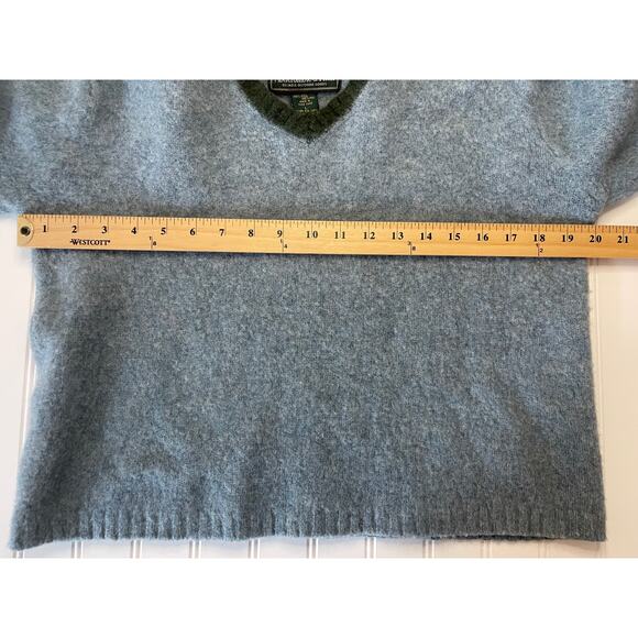 Vintage 90s? Abercrombie & Fitch Shetland Wool Sweater Size Mens Large SHRUNK - Picture 4 of 6